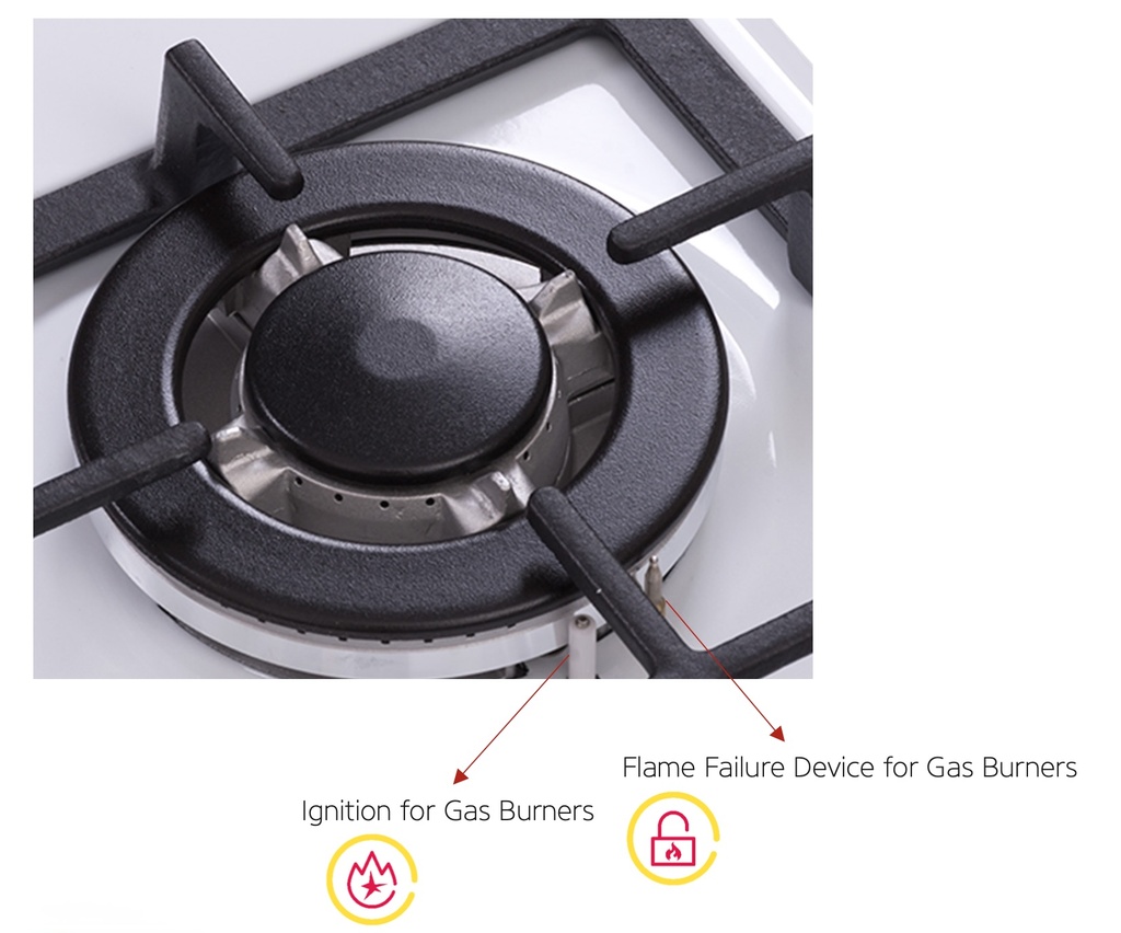 Free Standing 60x60 Cooking Gas Range + Oven | FS5404SGGS