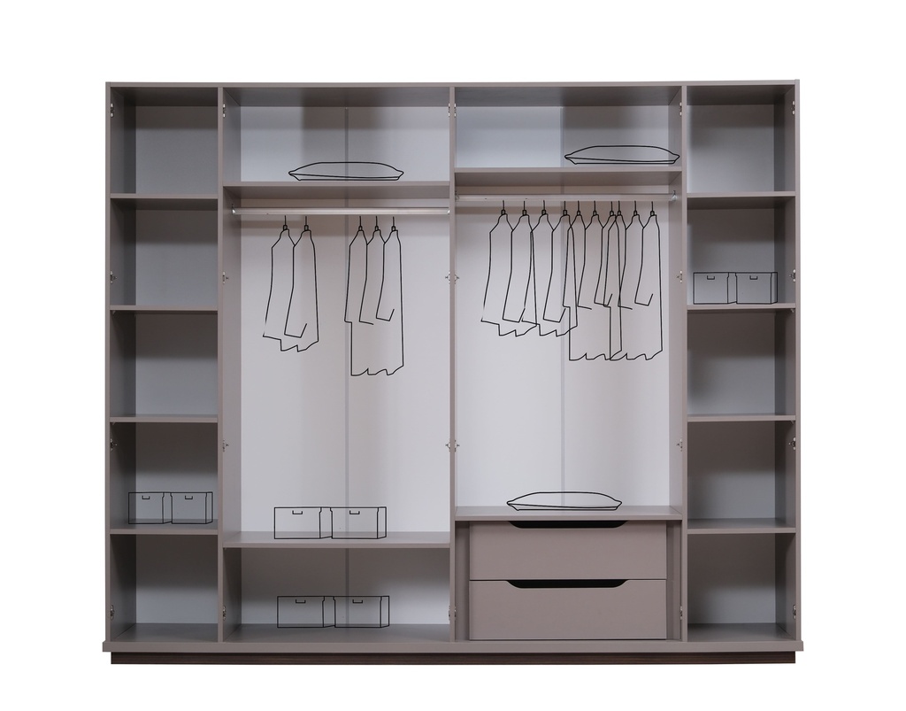 Wardrobe 6 Doors | Gediz