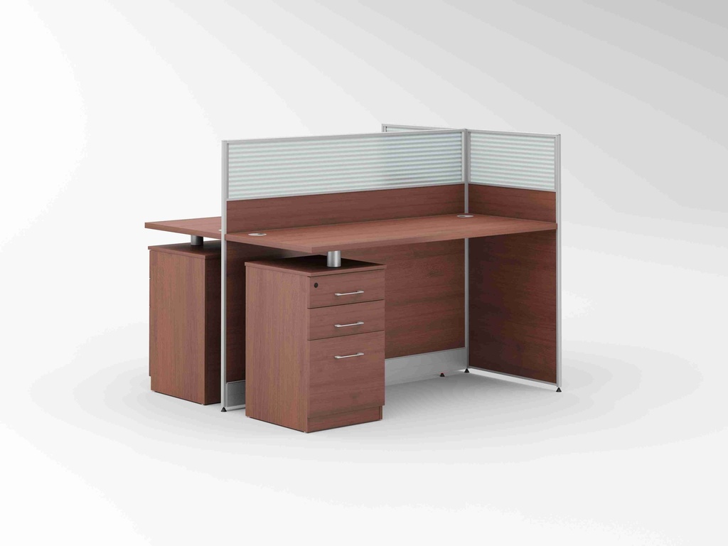 Alu. Workstation | 2 Seater | 600 | H18-2