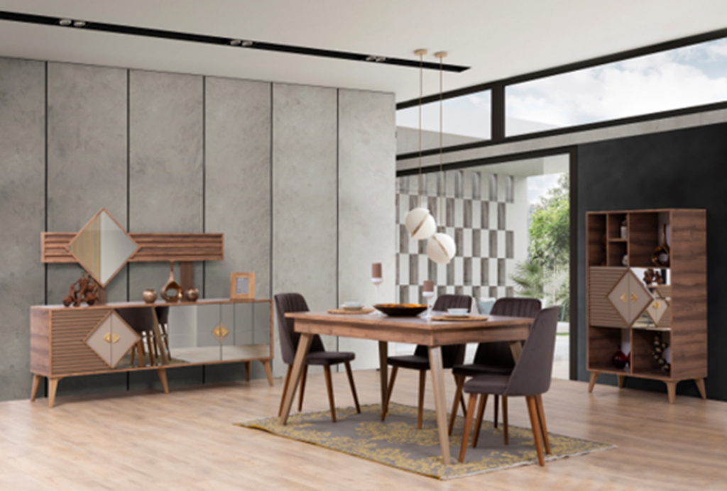 Dining Table + Buffet + Mirror | Everest 