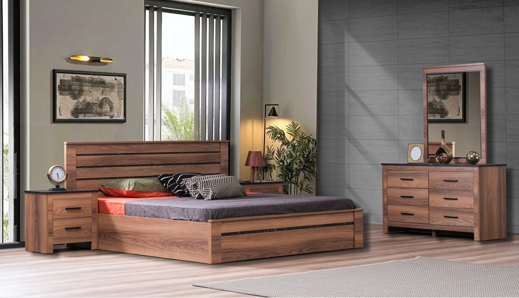 King Bedroom Set 5 PC | Hazar Lotus | Kayna