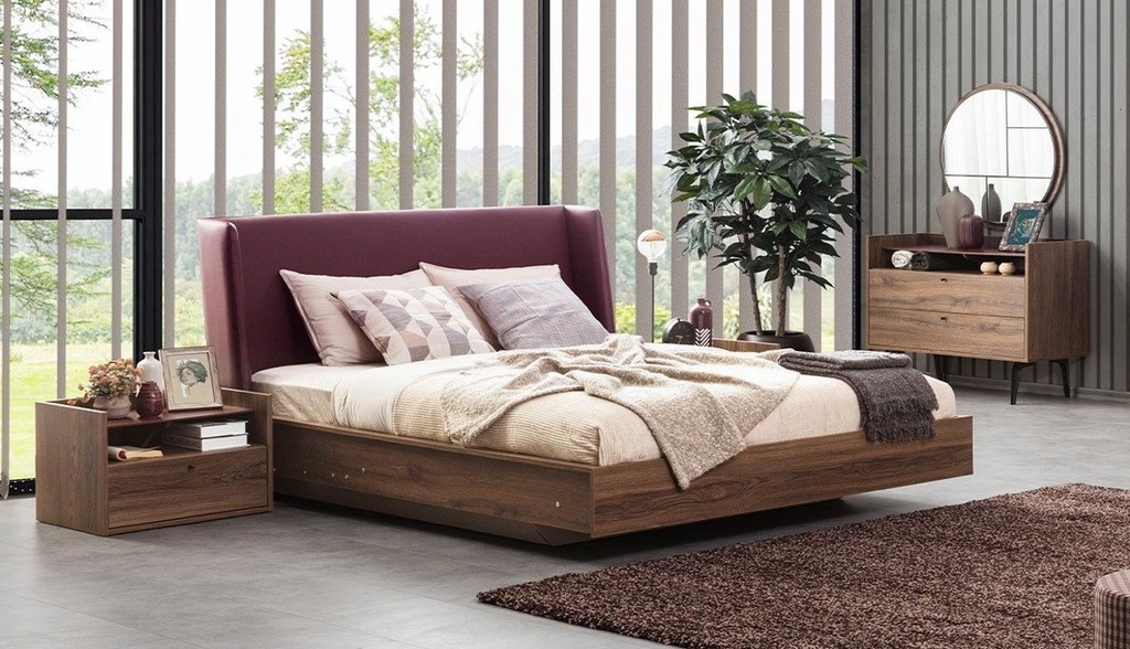 King Bedroom Set | Navaro | Marsala