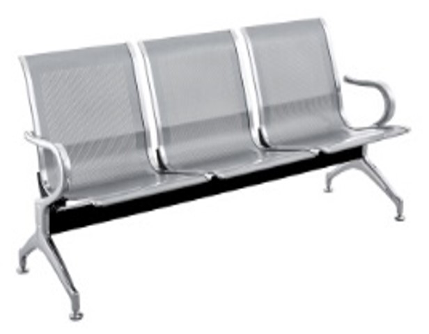 Chrome Public Seating | 3 Seater