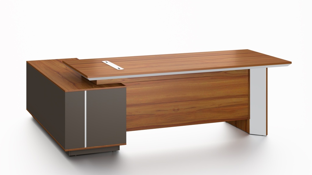 Executive Office Desk 2400 + Return | L/R | Elm | Boston