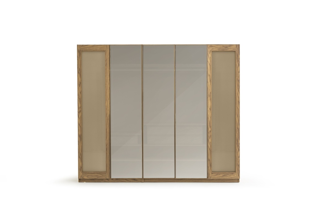 Wardrobe 5 Doors | Latte