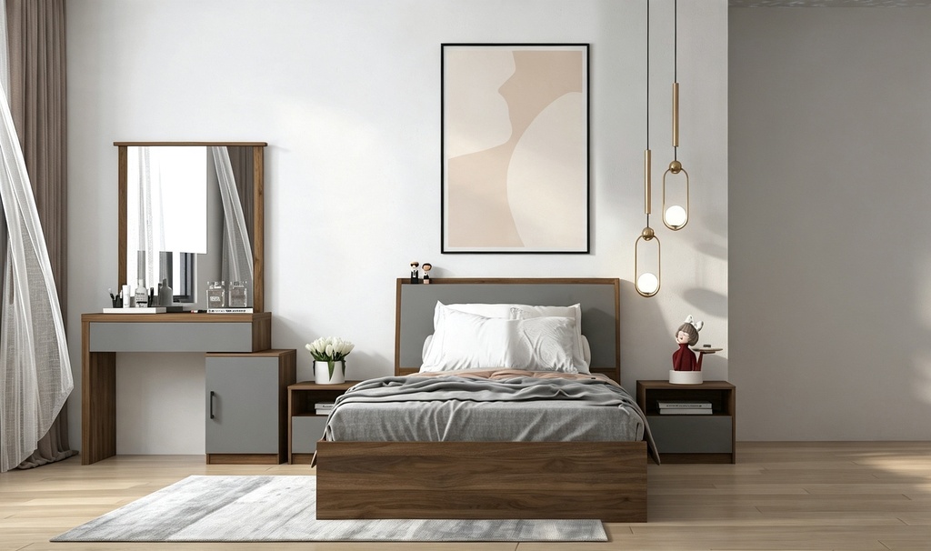Twin Bedroom Set 4 PC | Nina