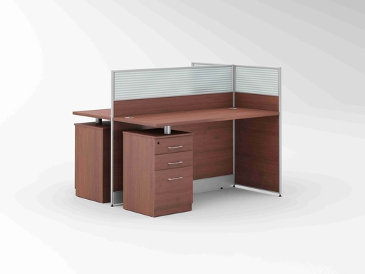 [HJ1WS06] Alu. Workstation | 2 Seater | 600 | H18-2