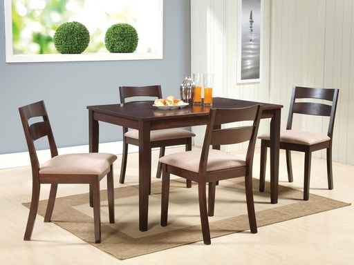 [SYF2DTS01] Dining Table Set 4 Chairs | Bahamas