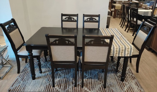 [CS2DTS15] Dining Table Set 6 Chairs | Oxford | SD414
