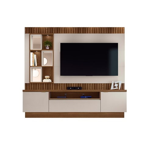 [LBZ2LTU06] Home Theater | TV 75" | Brown/White | Araguaia