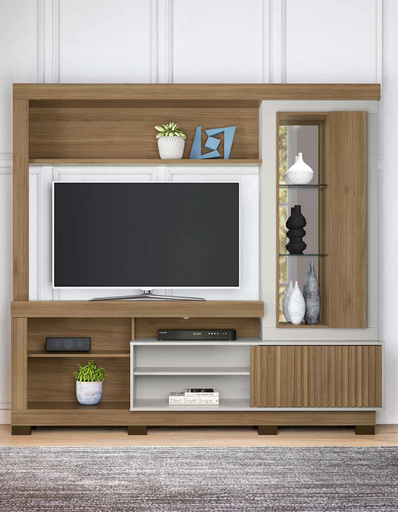 [LBZ2MTU08] Entertainment Center | TV 50" | N. Hazelnut/Off White | Bahia