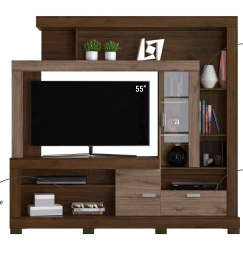 [LBZ2MTU12] Entertainment Center | TV 55" | Nogal/Machiatto | Gran Acacia