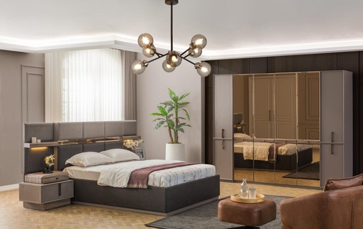 [LD2KBRS37] King Bedroom Set 5 PC | Atlas 