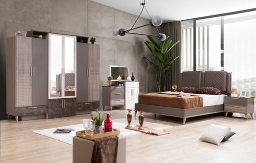 [AP2KBRS04] King Bedroom Set 5 PC | Saffran