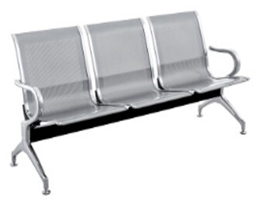 [GY1LC14] Chrome Public Seating | 3 Seater