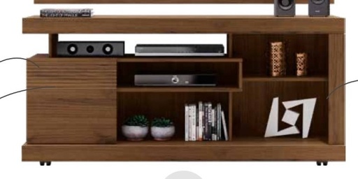 [LBZ2STU04] Rack | TV 65" | Walnut | Gramado