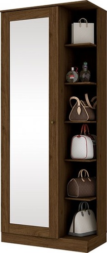 [HE2CAB41] Shoe Rack + Mirror Duetto | Brown | D182-130