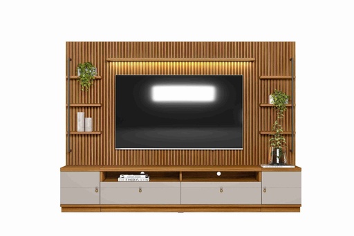 [LBZ2LTU19] Home Theater | TV 75" | Nature/OffWhite | Ouro Preto (Full Set)