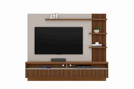 [LBZ2LTU41] Home Theater | TV 65" | Brown/OffWhite | Araruna