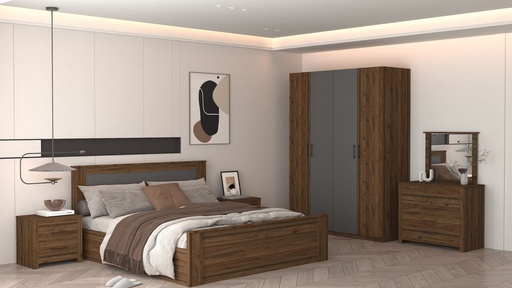[KN2KBRS43] King Bedroom Set 5 PC | Bilbao