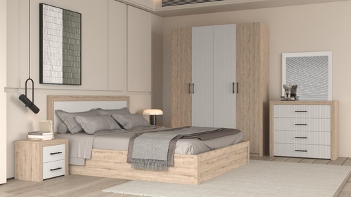 [KN2KBRS44] King Bedroom Set 5 PC | Oslo