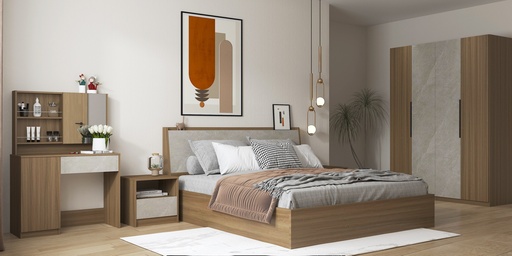 [KN2KBRS46] King Bedroom Set 5 PC | Malaga