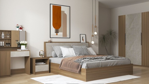 [KN2QBRS07] Queen Bedroom Set 5 PC | Malaga