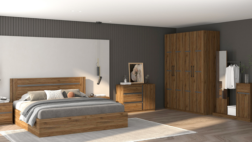 [KN2QBRS08] Queen Bedroom Set 6 PC | Toledo