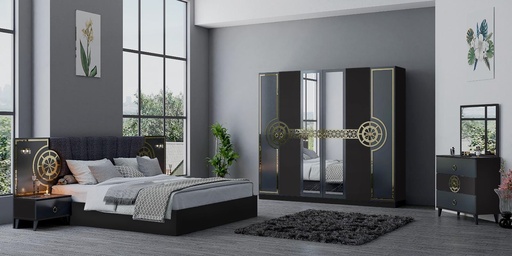 [OC2KBRS39] King Bedroom Set + Wardrobe | Hermes 11