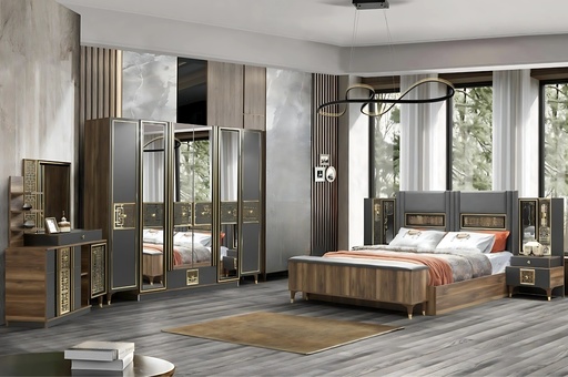 [OC2KBRS41] King Bedroom Set + Wardrobe | Efulim
