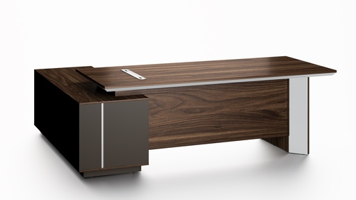 [DS1EXD16] Executive Office Desk 2400 + Return | L/R | Walnut | Boston
