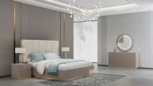 [FT2KBRS65] King Bedroom Set 5 PC | Monaco