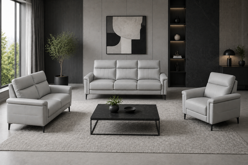 Sofa Set 3+2+1 | Half Leather | Stockholm 029